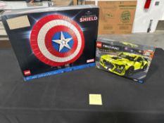 Legos: Marvel Captain America Shield and Ford Shelby Mustang