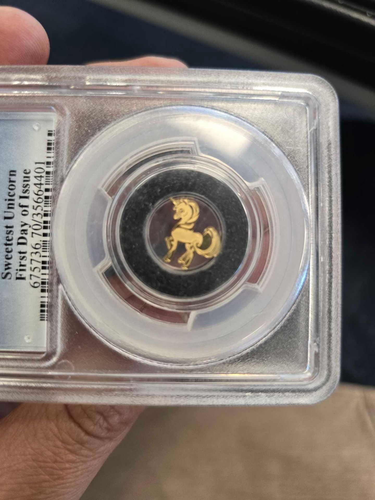 2018 Gold Palau Sweetest Unicorn Figural $1 Coin PCGS MS70 1st Day SINGLE FINEST - Image 2 of 5