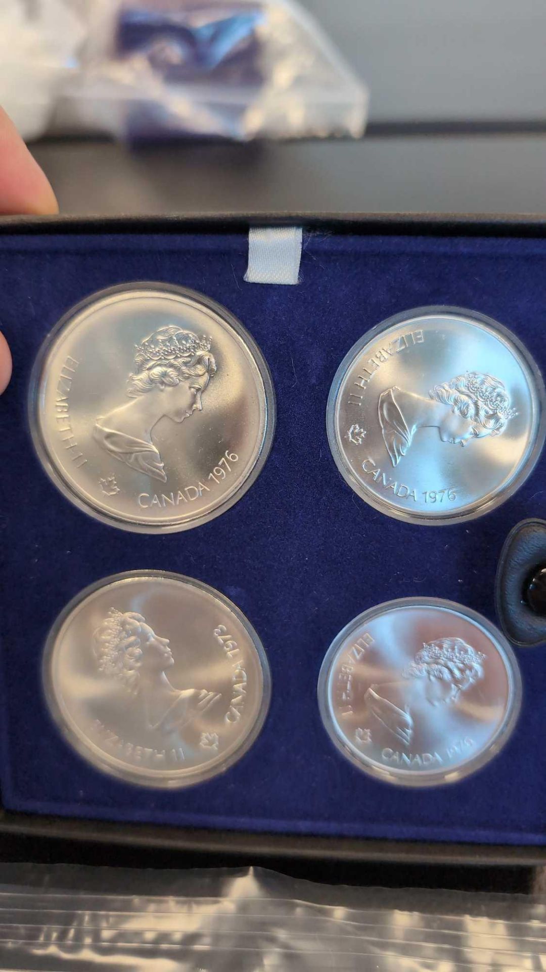 1976 Olympics 4 Coins Set Silver Coins 4.32 ounces - Image 2 of 4