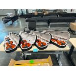 4 Violins with Cases