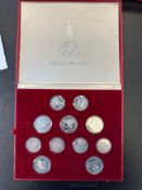 1980 Moscow Olympics 28 Silver Coin Set 2 pages