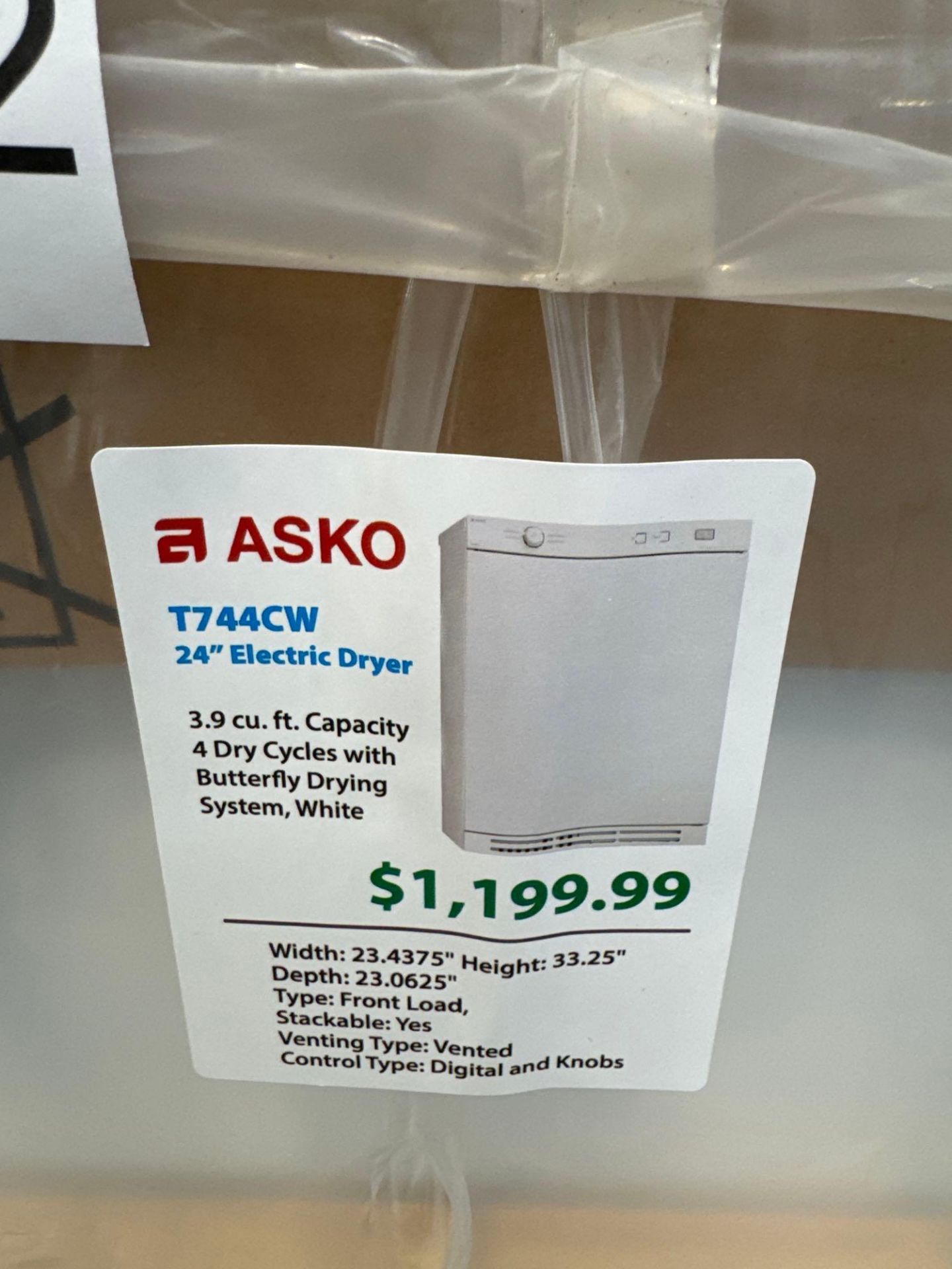 Asko T744CW Electric Dryer - Image 2 of 4