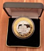 Rare: The Nauvoo Illinois Temple Dedication .999/ 24K Gold 2 oz Silver Proof Coin includes COA