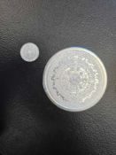 5 oz Aztec Calendar Silver Coin with baby 1/10 oz matching coin