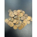 75 Bronze Pennies from Great Britian dating from 1904 to 1967