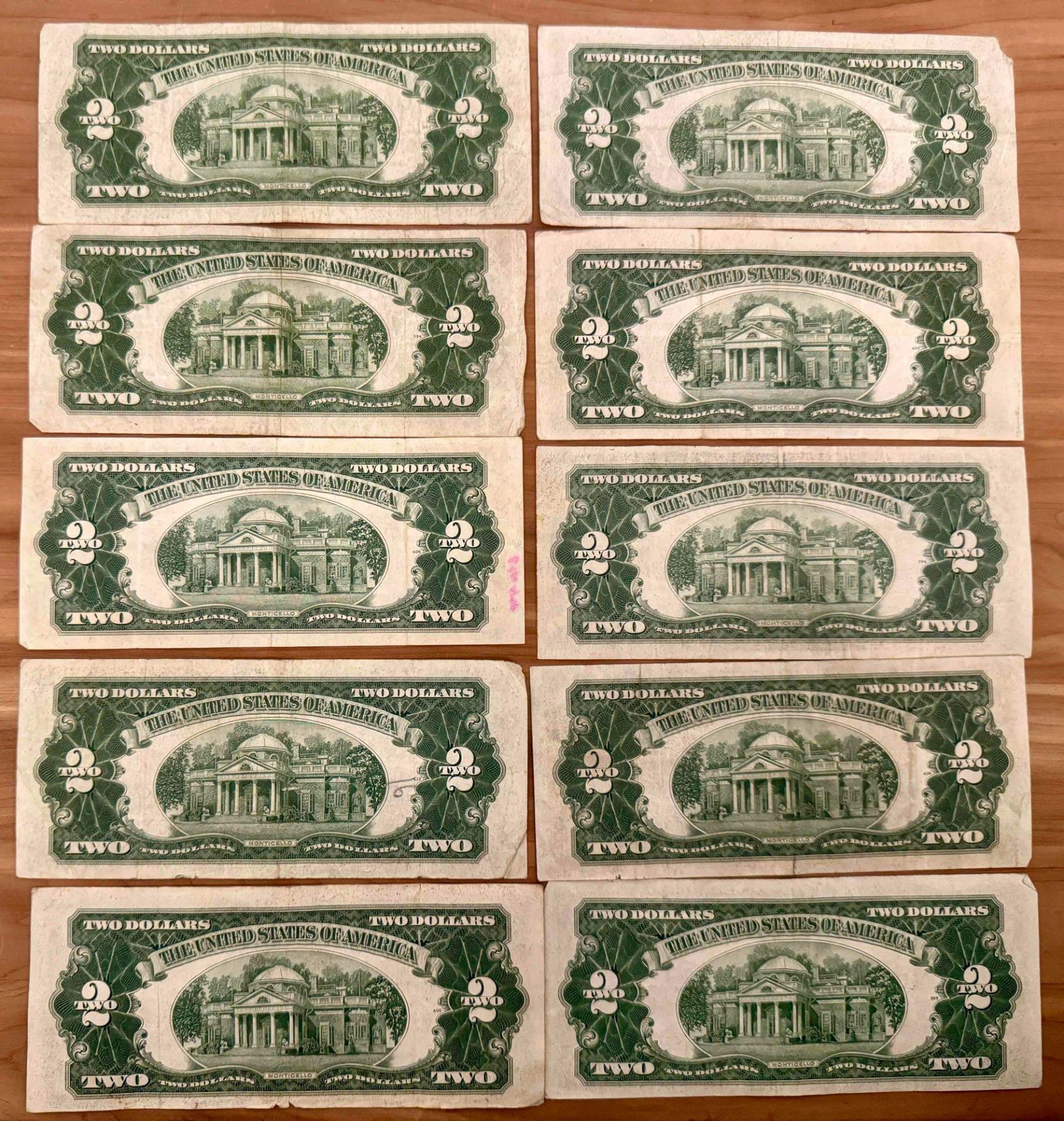 10-$2 Red Seal Notes 1953, Series A,B,C - Image 4 of 4