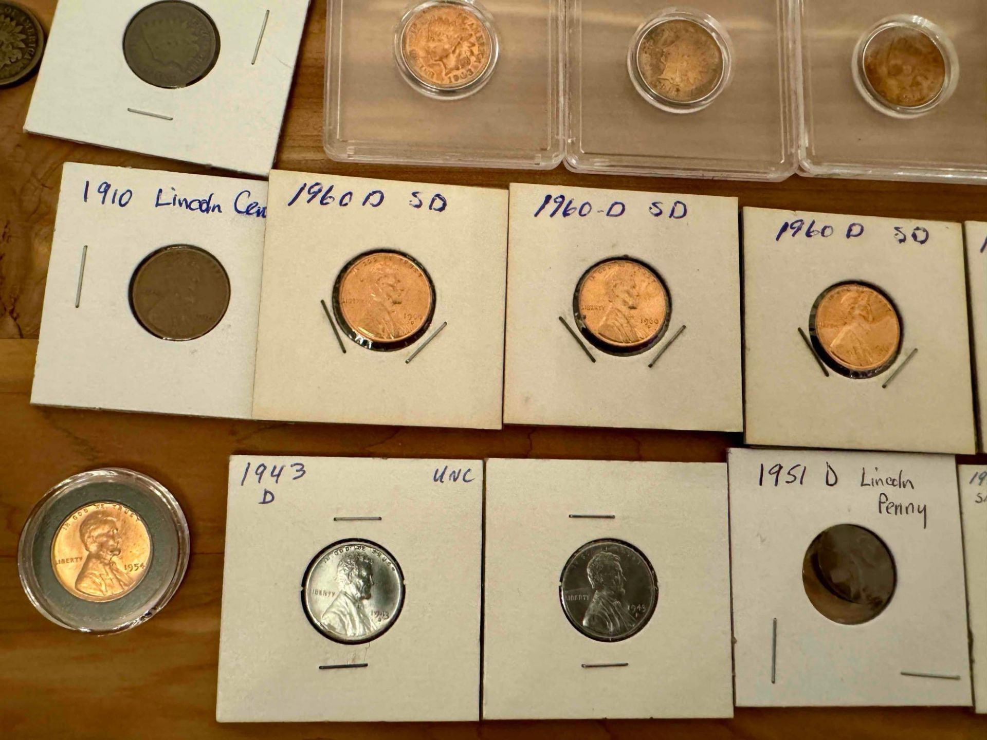 Indian Head pennies, pennies, graded, small date, steel - Bild 12 aus 17