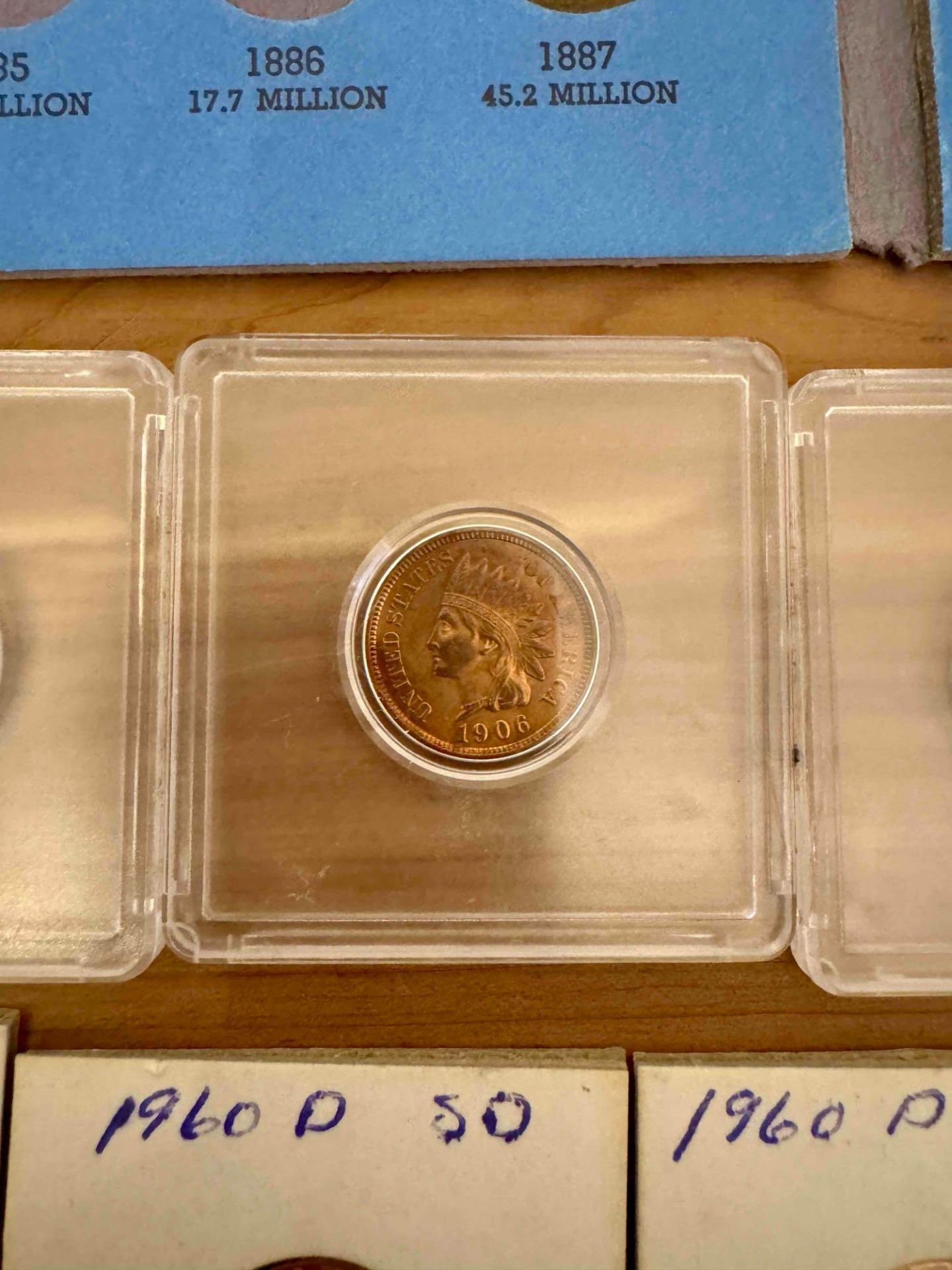 Indian Head pennies, pennies, graded, small date, steel - Bild 7 aus 17