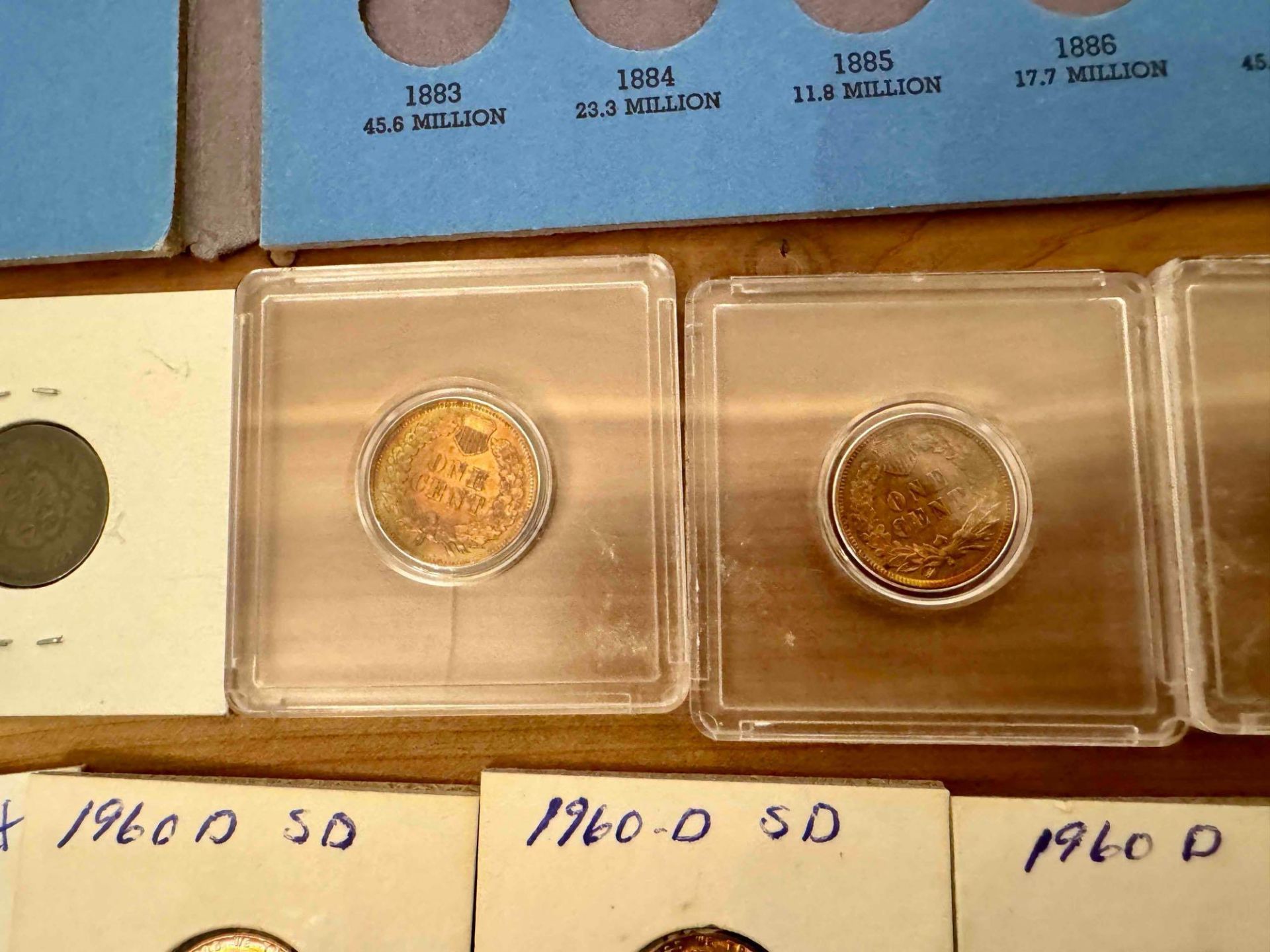 Indian Head pennies, pennies, graded, small date, steel - Bild 15 aus 17