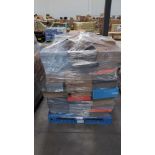 pallet of shoes including Hoka vionic altra Keen and more