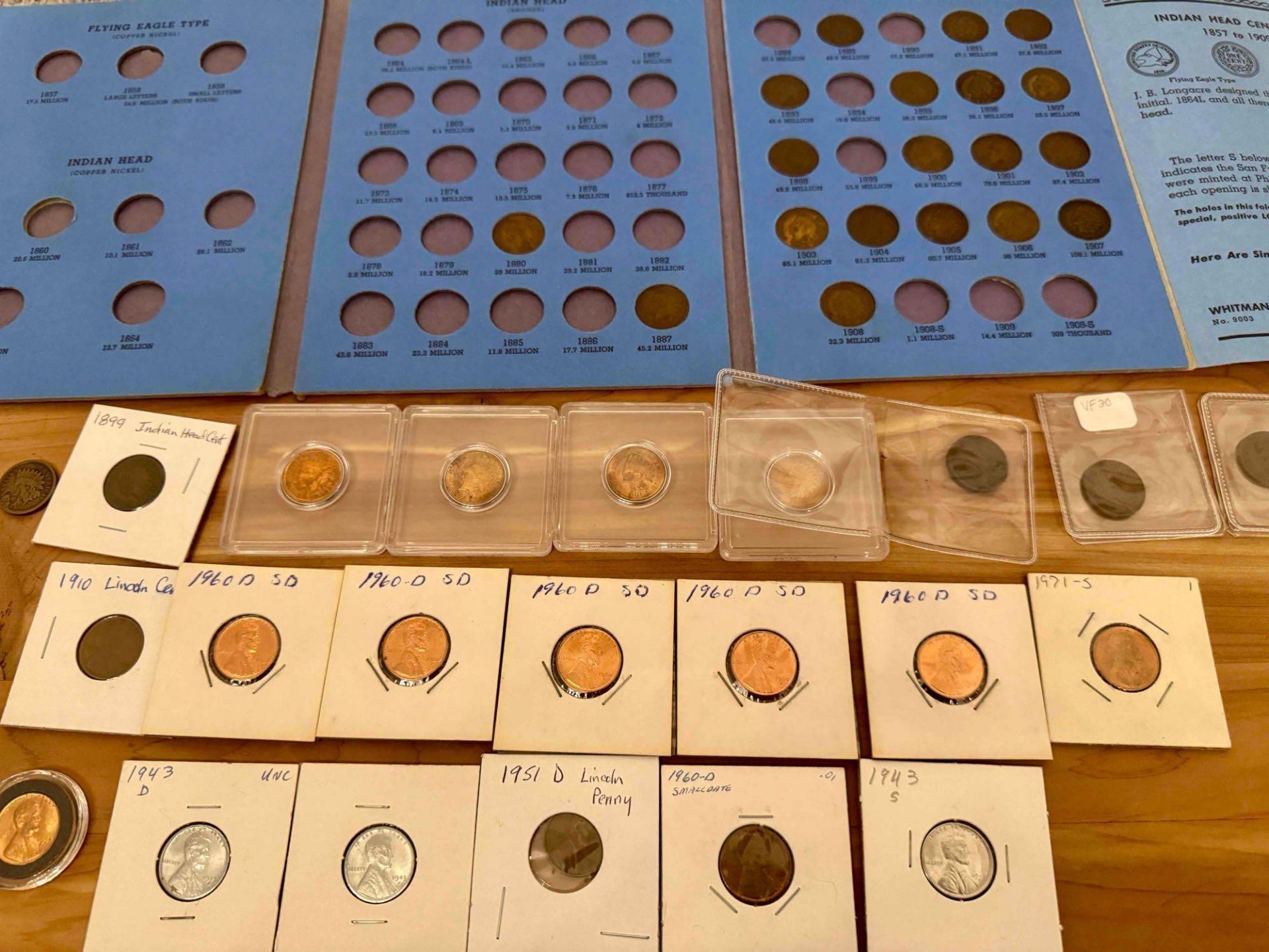 Indian Head pennies, pennies, graded, small date, steel - Bild 14 aus 17