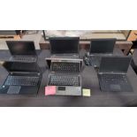 six laptops 3 l, 1 HP one Acer and one gateway
