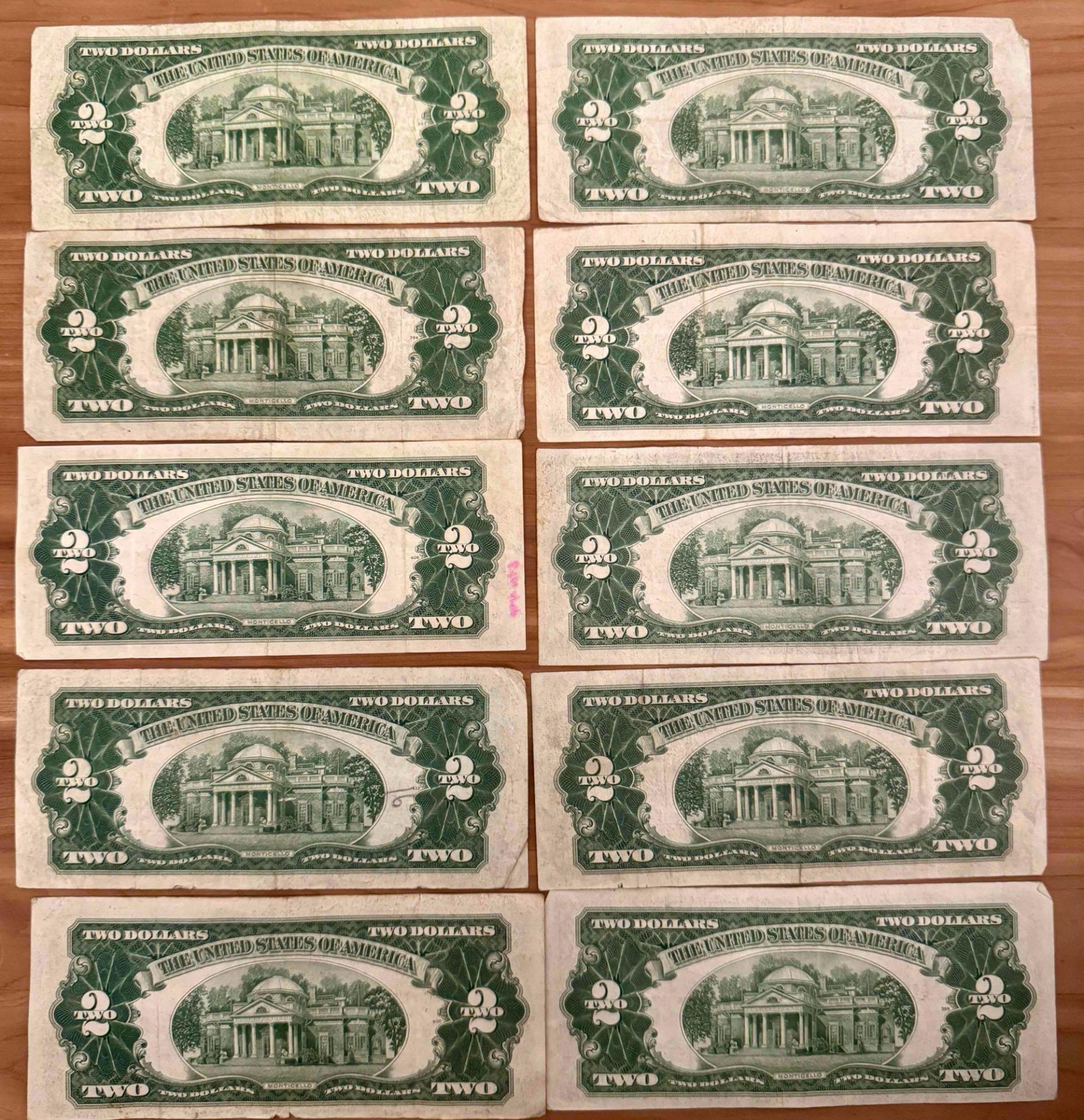 10-$2 Red Seal Notes 1953, Series A,B,C - Image 3 of 4