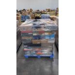 pallet of shoes including Altra Hoka vionic Keen, Rockport and more