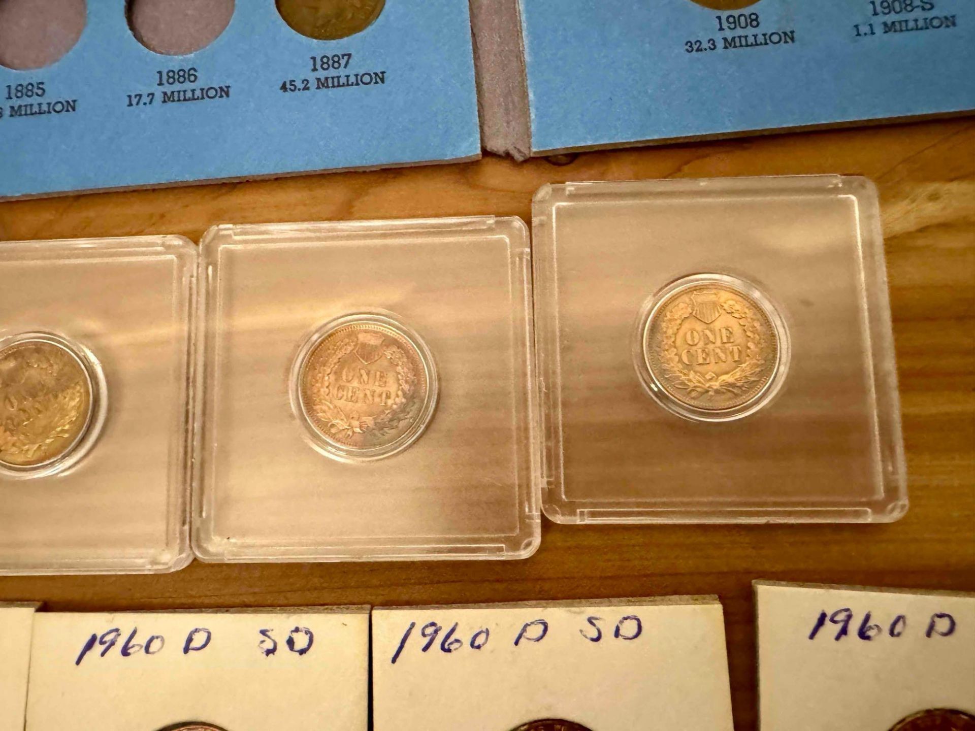 Indian Head pennies, pennies, graded, small date, steel - Bild 16 aus 17