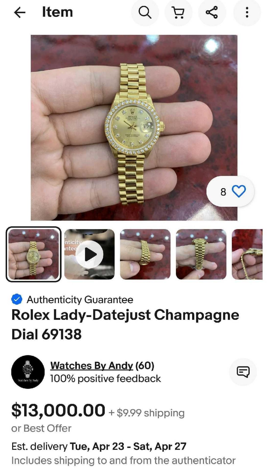 Rolex Gold Datejust - Image 9 of 23