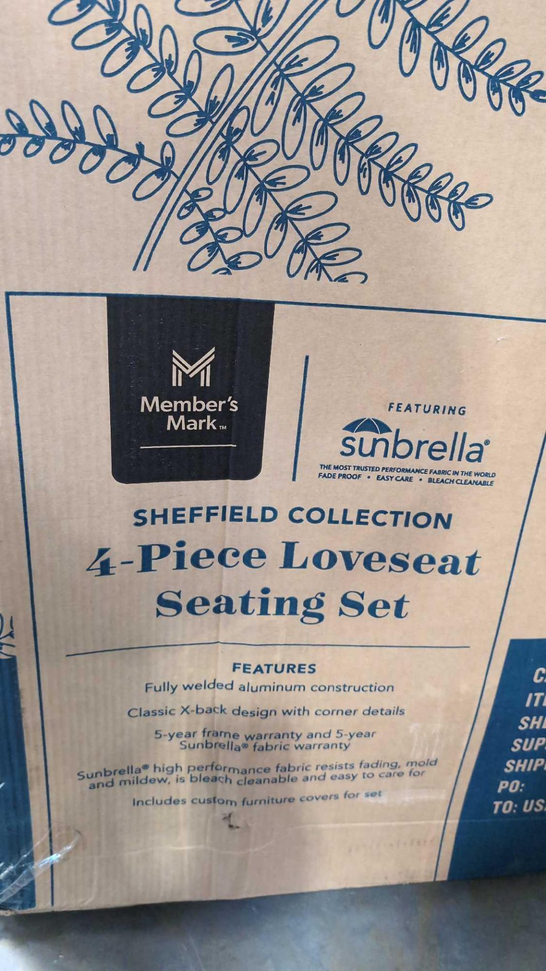 Sheffield Four piece loveseat seating set - Image 5 of 5