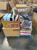 Misc pallet- Sinage, Robo vac, rod case, Seat covers and more