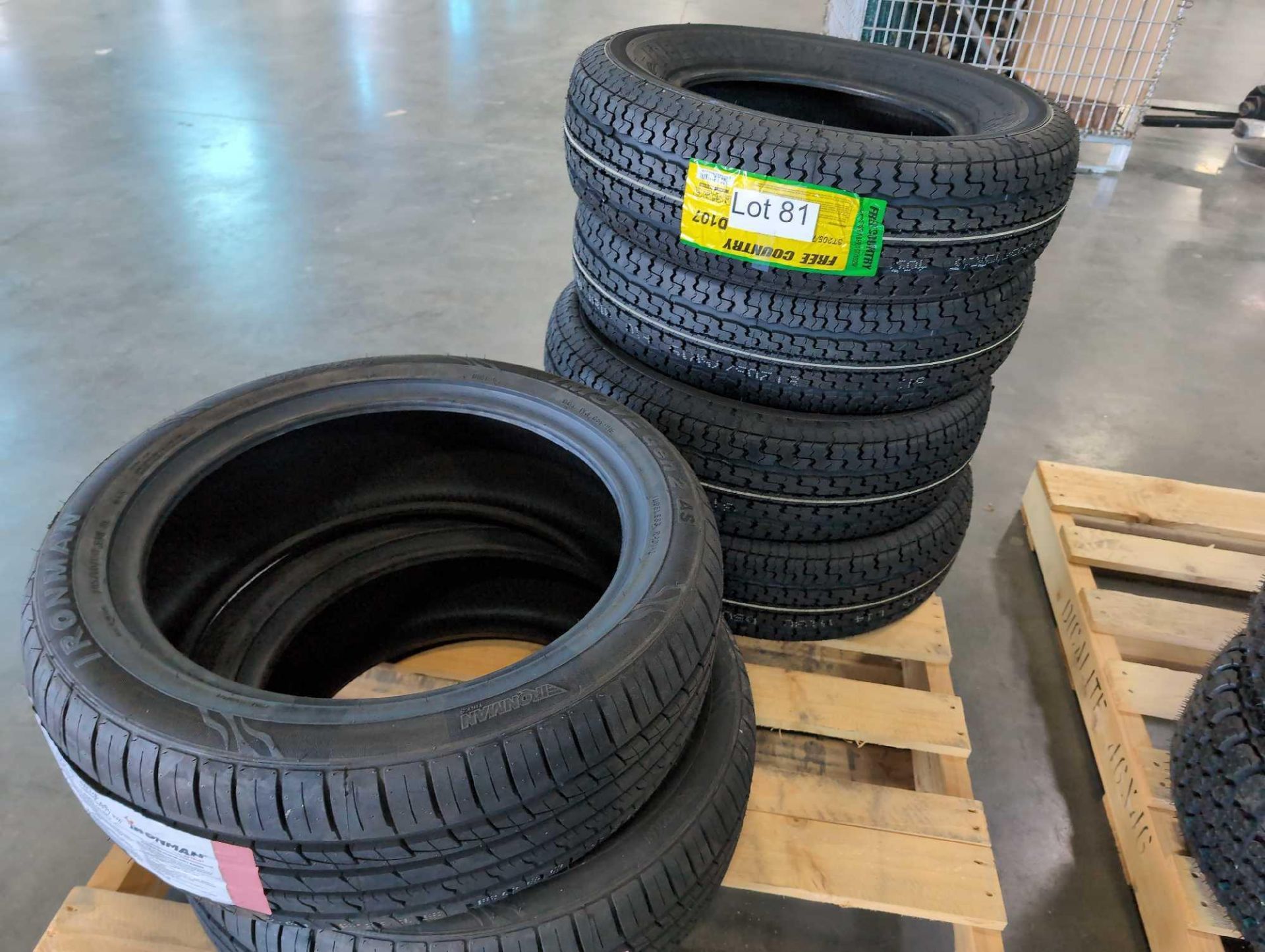 Pair of Ironman imove Gen2 AS tires, 4 Free Country D107 tires