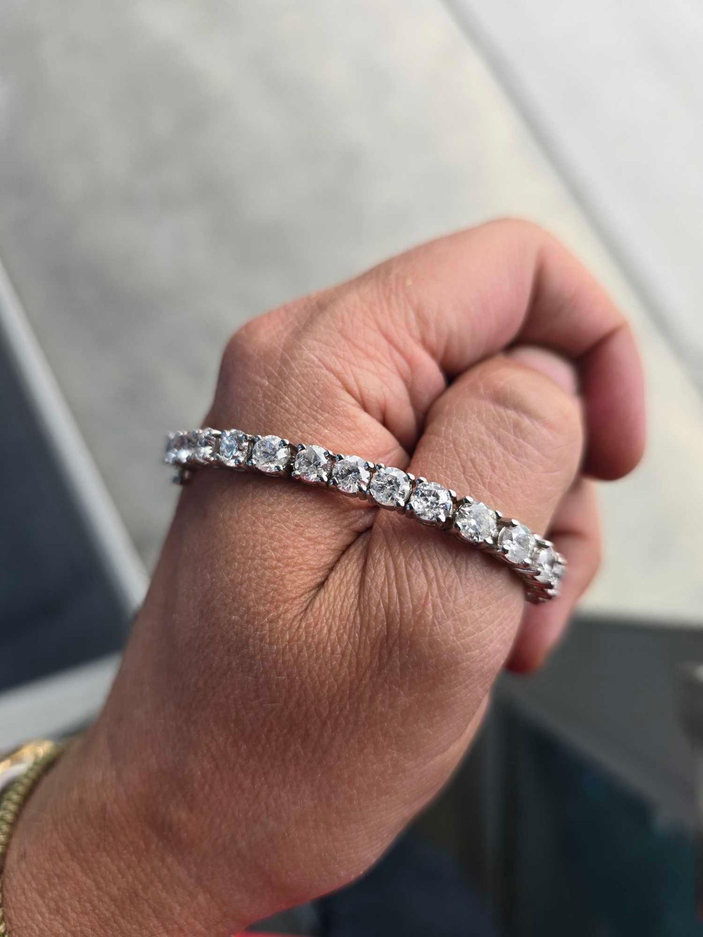 14KT Gold diamond bracelet, 33 diamonds, 16.15 carats - Image 13 of 15