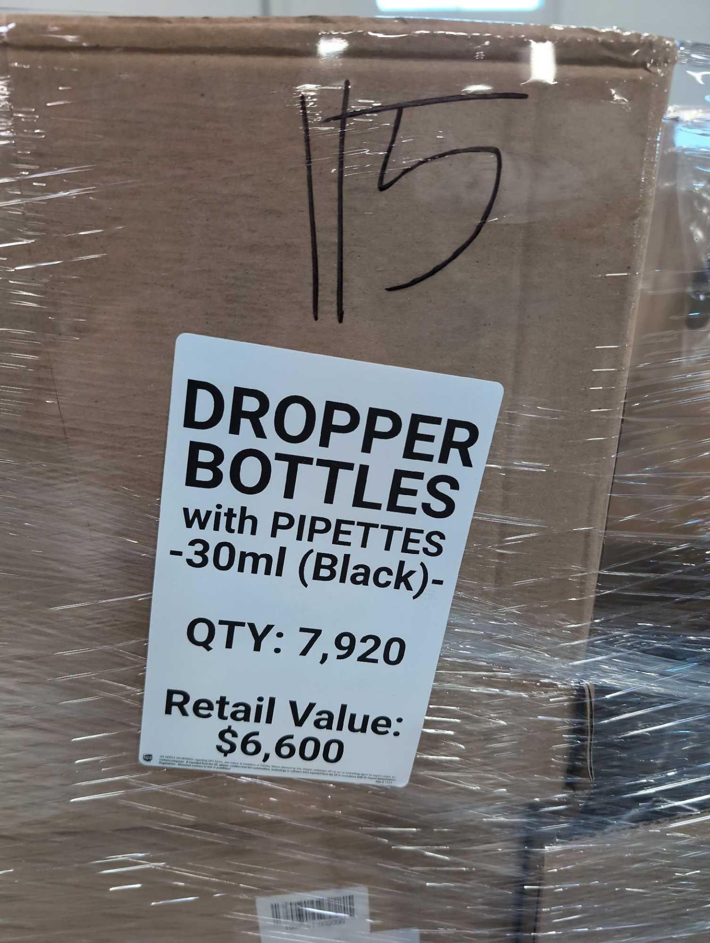 Dripper Bottles w/Pipettes,30ml Black qty 7,920 Retail $6,600 - Image 2 of 7