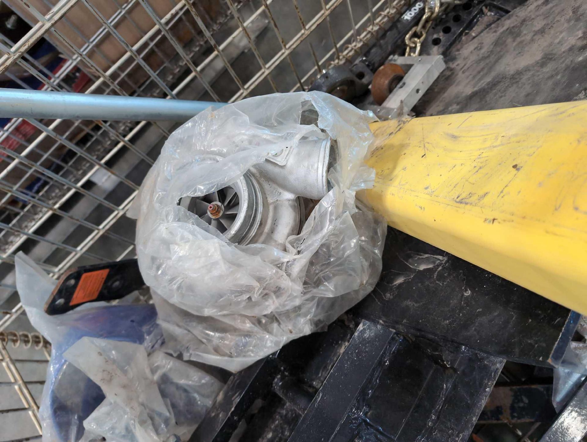 Two Bins of Misc Industrial, fork extenders, bats, Fencing, parts, tire and more - Image 12 of 12