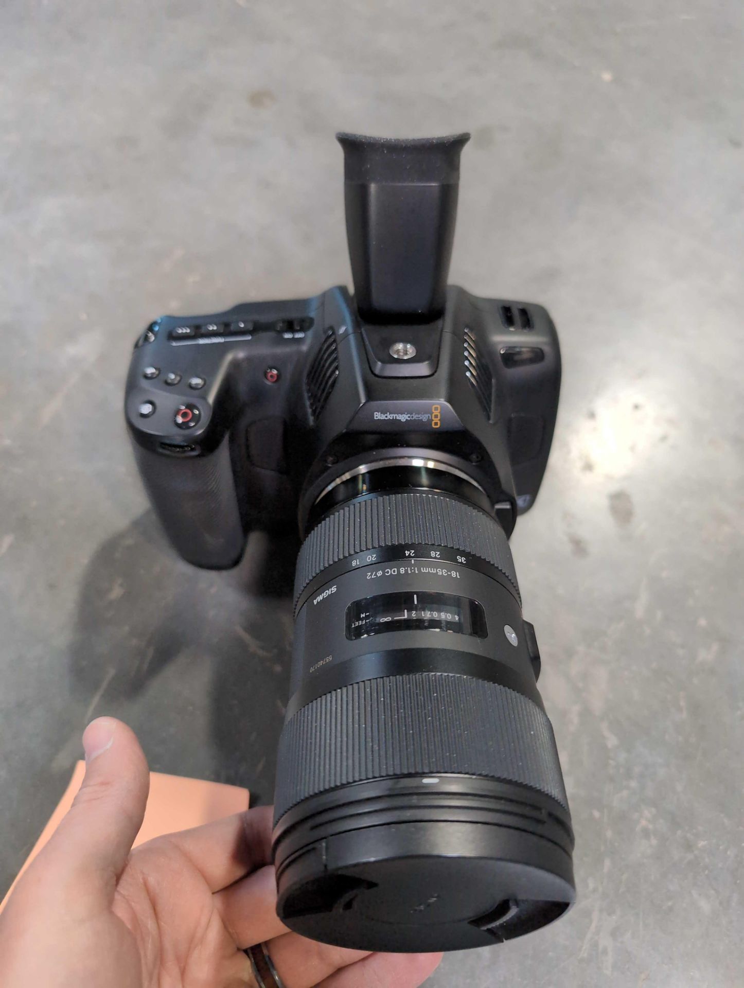 Black Magic Design Camera 6k with sigma 18-35mm lens with batteries - Image 2 of 8