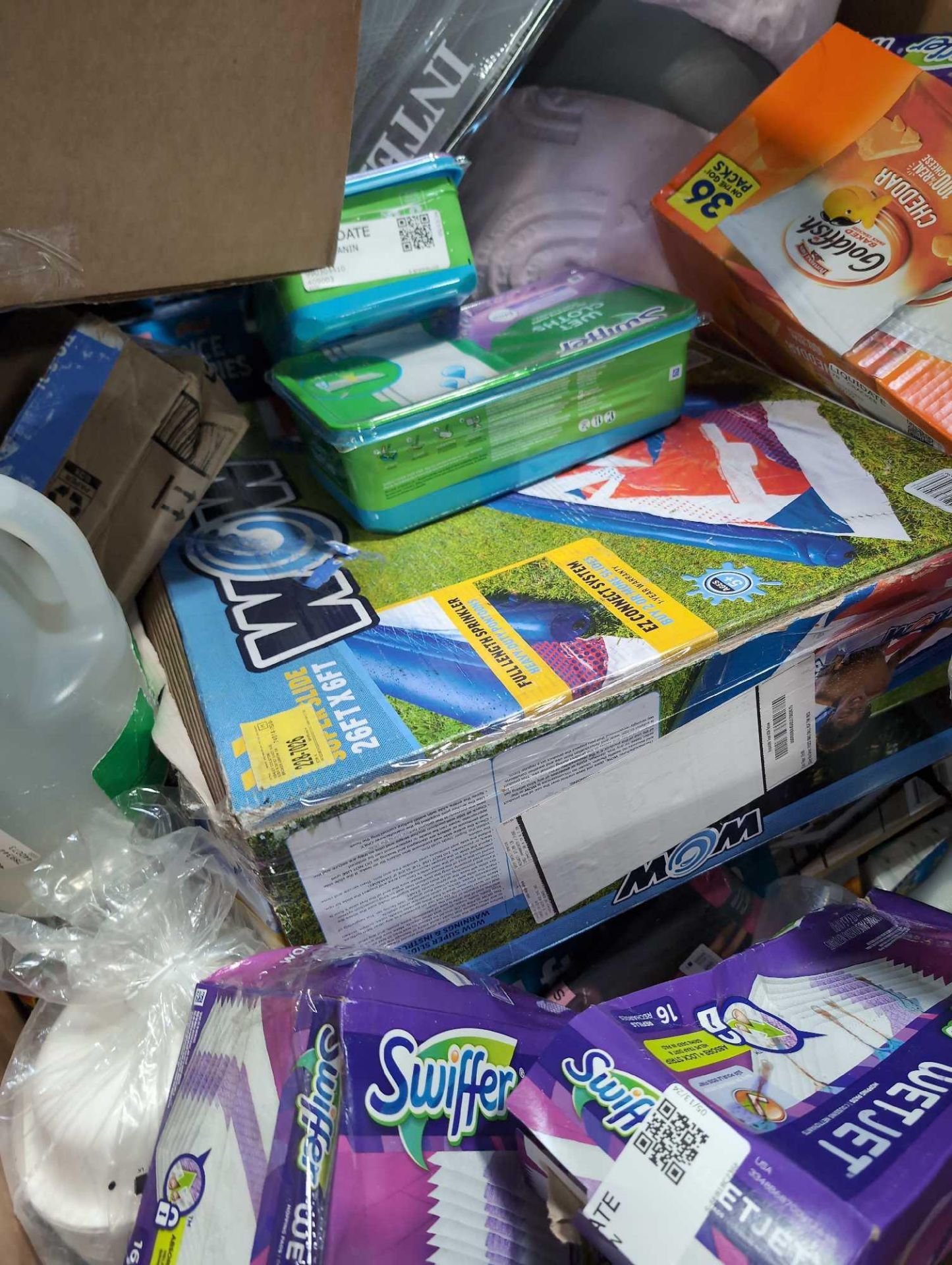 Big box store in a box, pampers, Sheets, Blanket, Intex blow up bed, swiffer wet cloths, gold fish, - Image 11 of 20