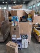 Big box store in a box: Windex, hose, oil, nutrigrain, deoderants, Flex breeze fan, containers, prot