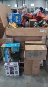 Big box store in a box: Folgers coffee, pool, Ninja blender, cookware, plates, cup o noodles, bath t