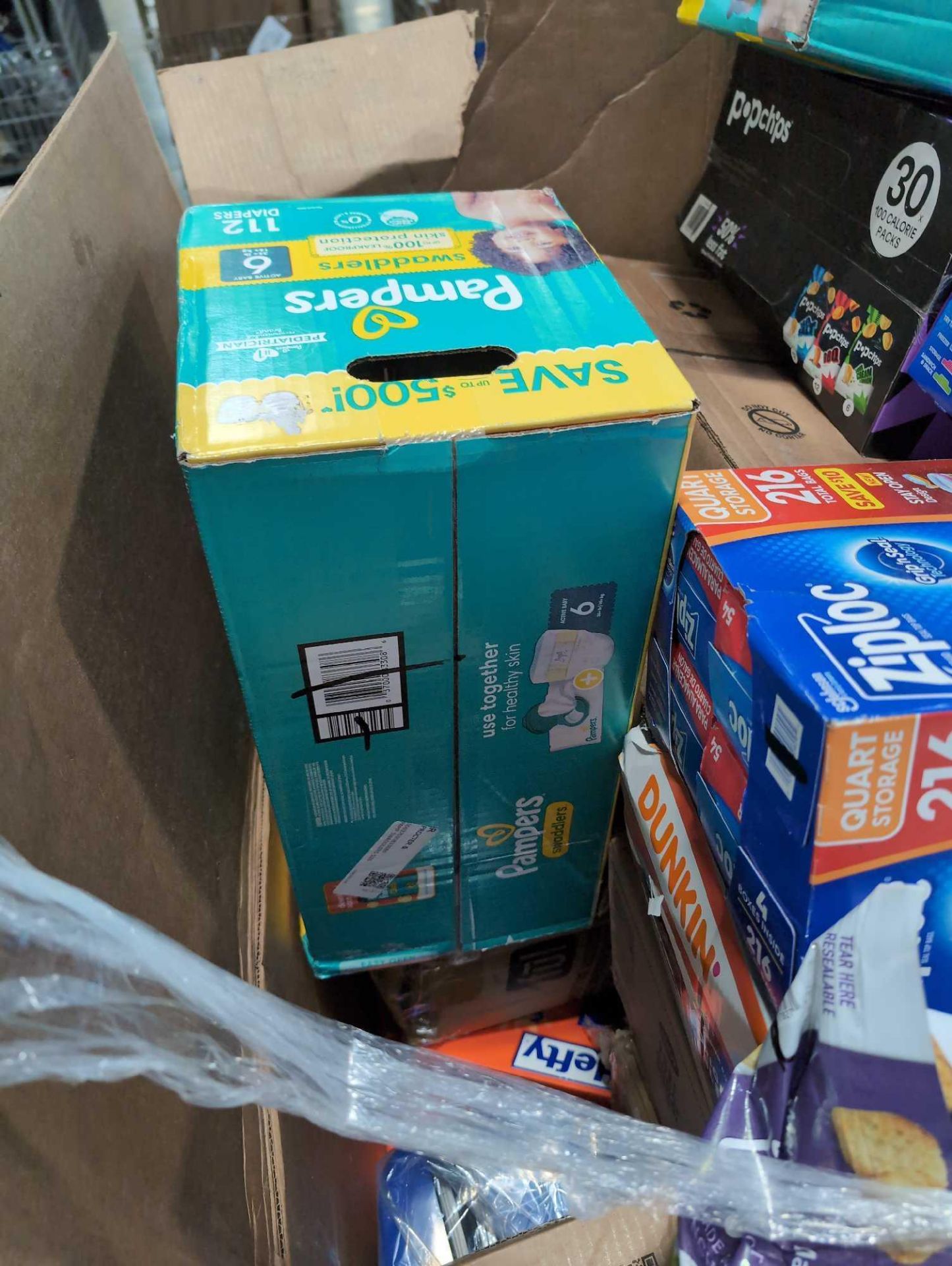 Big box store in a box: Nutrigrain, Soft hands, ziplic, popchips, dishwasher detergent, croutons, Ke - Image 9 of 14