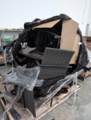 Member's Mark Homewood 7-Piece Counter-Height Fire Pit Set out of box (customer return)