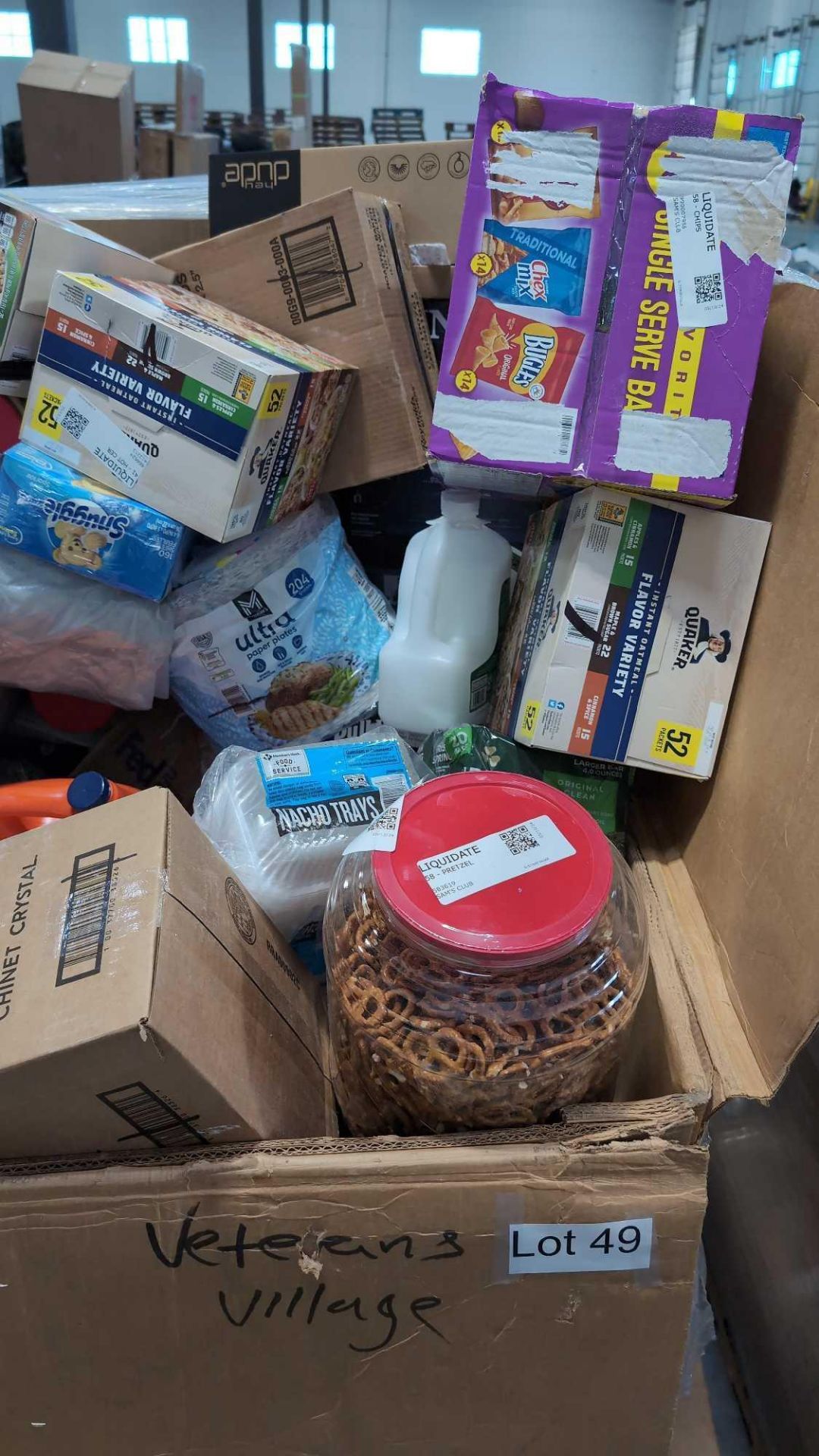 Big box store in a box: Coffee mats, Plates, Oatemal, Dreft, Pretzels, pet food, windex, intex blow - Image 3 of 7