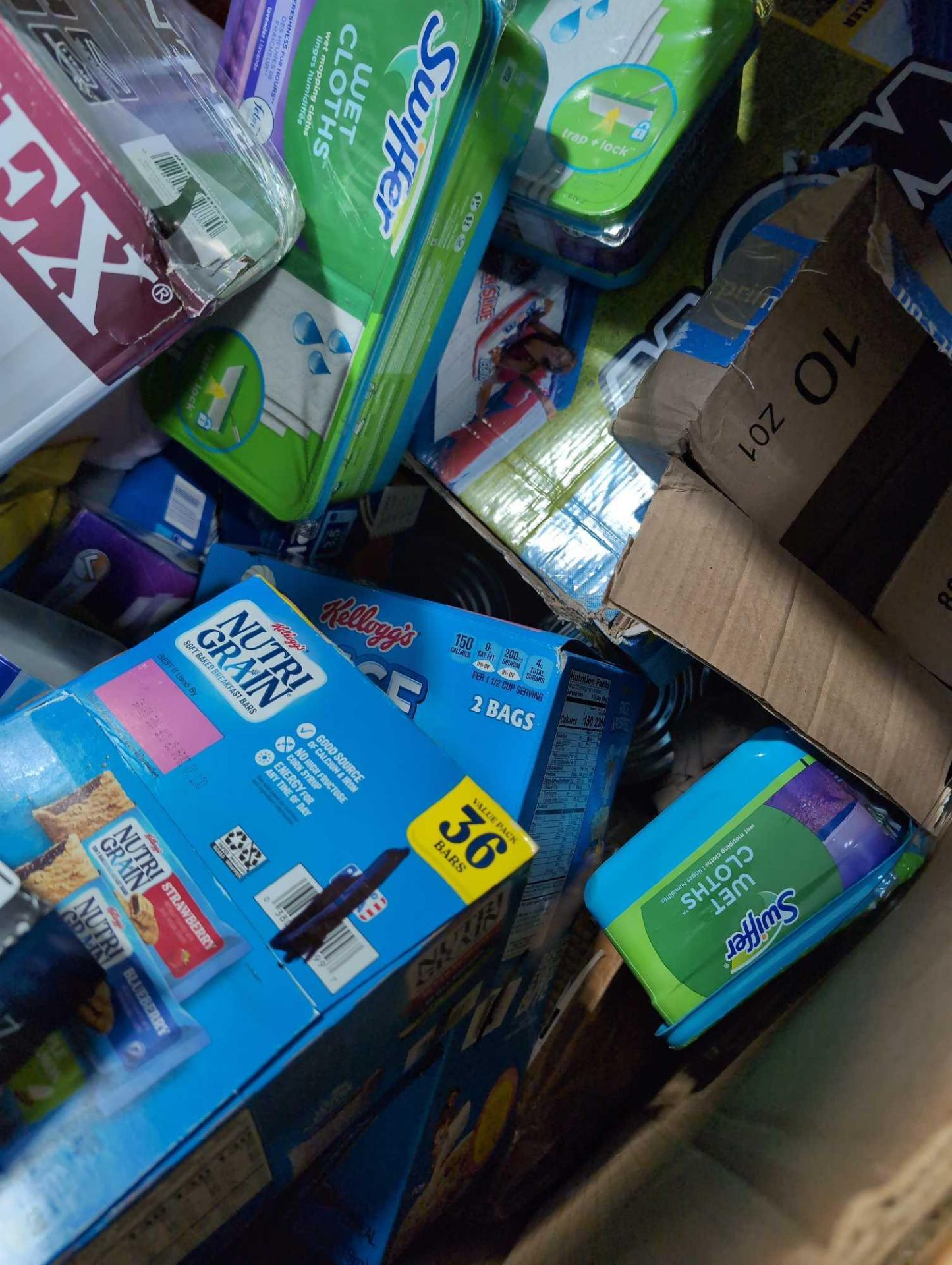 Big box store in a box, pampers, Sheets, Blanket, Intex blow up bed, swiffer wet cloths, gold fish, - Image 20 of 20