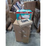Big box store in a box, pampers, Sheets, Blanket, Intex blow up bed, swiffer wet cloths, gold fish,