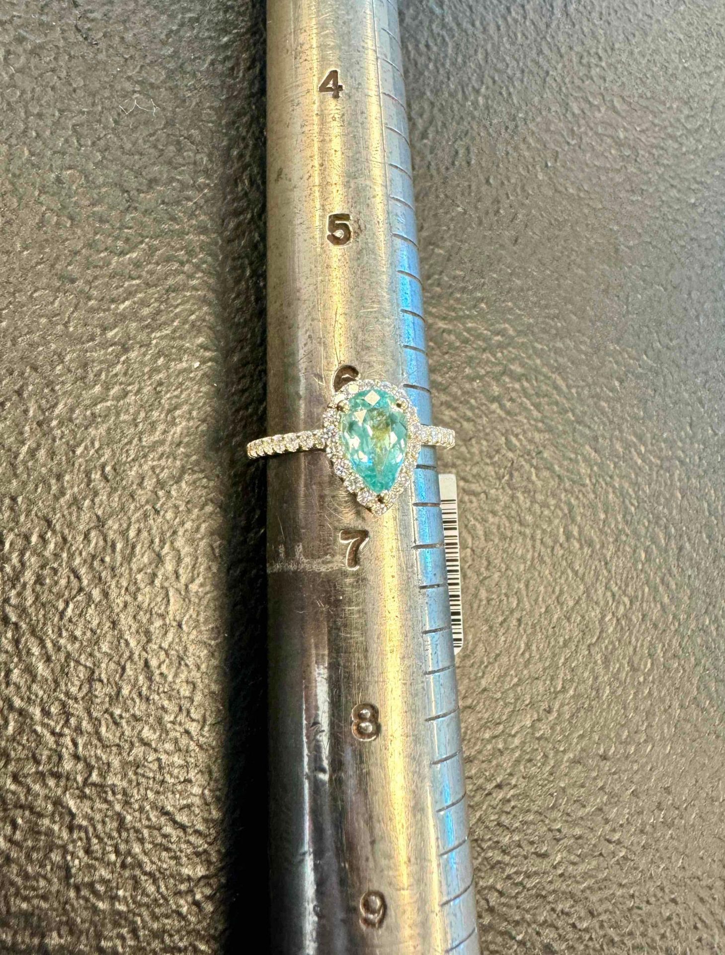 14K Yellow Gold 1.04 ctw Paraiba Tourmaline & 0.50 ctw Diamond Ring - Image 5 of 8