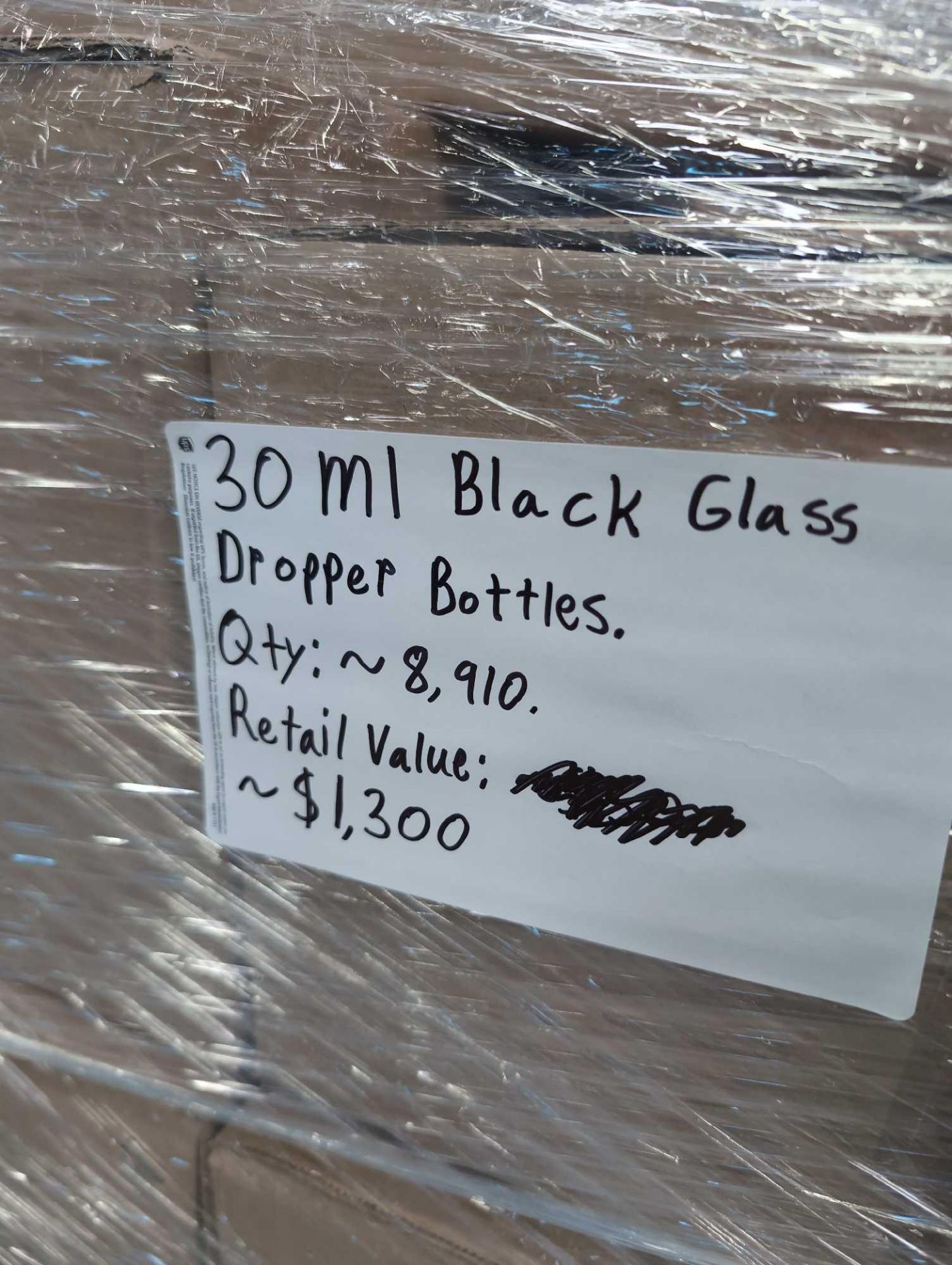 30 ML Black Glass Dropper Bottles 8910 QTY, Retail Value $1,300 - Image 10 of 11