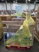 Coleman pool, Beach umbrella, instant Sun shelter, Heavy Duty shelving, Tramontina garbage can and m