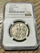 1926 S OREGON TRAIL COMMEMORATIVE SILVER HALF DOLLAR 50C NGC MS 62
