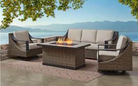 Harper Collection 4 piece Deep seating Set with Fire pit