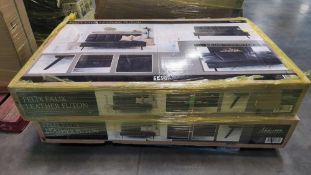 Two Felix Faux Leather Futons