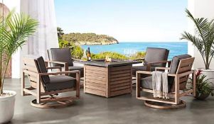 Cahaba Collection 5 Piece Seating Set with Fire pit Charcoal