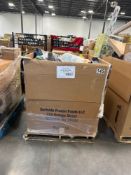 bath mats, Delta spray head, Cowboy inflatabe, File folders, mario lego, chums, tape, mop heads, mou