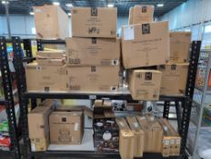 shatterproof ornament collection 76 count, holiday vintage truck, three-piece moving flame LED wax c