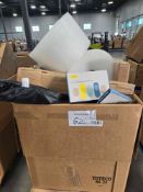 camping chair, (2) jabra enhance Pro 20, 240 square feet bubble wrap, tails, starburst, steak lights