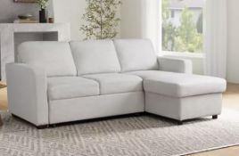 Serta Dream Convertibles Kendal Sofa Chaise Ivory