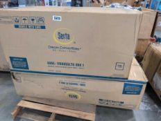 serta Kendall sofa chaise light gray both boxes are present
