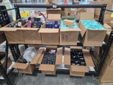 Rolling rack of health and beauty: Seamoss/Shilajit supplements, D'or24K, turmeric soap bar, nebras,