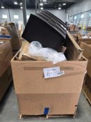 safety gate, decorate a vents, plastic organizer bin, round end tables, area rug and miscellaneous