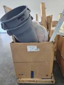 brute garbage cans, full length mirror and misc